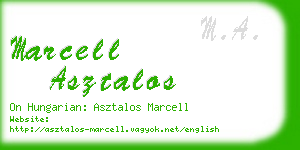 marcell asztalos business card